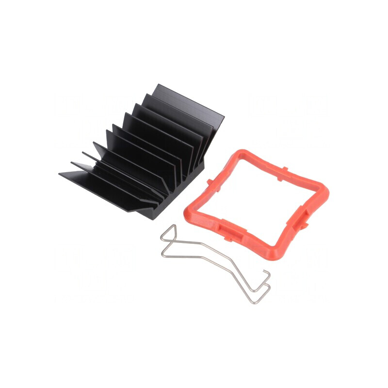 Radiator extrudat cu aripioare BGA negru 27x27 mm | Electronic-mag.ro | Componente Electronice