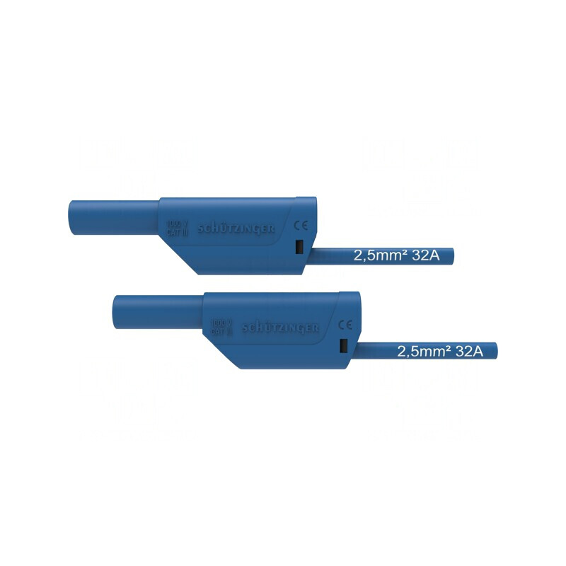 Cablu de măsurare 32A mufă banană 4 mm 2.5m albastru | Electronic-mag.ro | Componente Electronice