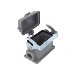 Carcasă pentru conectori HDC D10B cu clichet M20 | Electronic-mag.ro | Componente Electronice