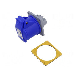 Conector Alimentare AC Trifazat Soclu Mamă Unghi IP44 | Electronic-mag.ro | Componente Electronice