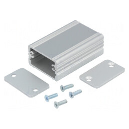 Carcasă aluminiu gri AKG 33x50x20 mm | Electronic-mag.ro | Componente Electronice