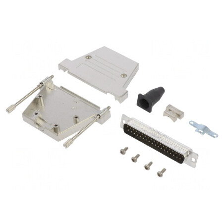Conector D-Sub 37-Pin Tată Drept Lipire pe Cablu Gold Flash UNC 4-40 | Electronic-mag.ro | Componente Electronice