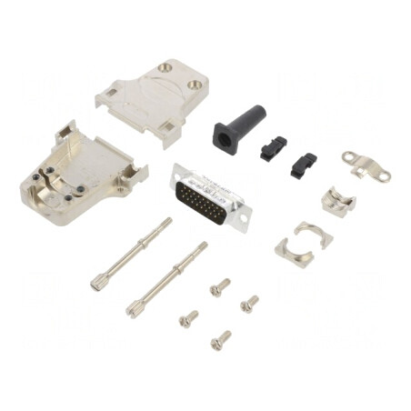 Conector D-Sub HD 26 pini tată drept gold flash pentru cablu | Electronic-mag.ro | Componente Electronice