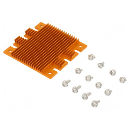Radiator extrudat cu aripioare BGA aurie 58x61mm | Electronic-mag.ro | Componente Electronice