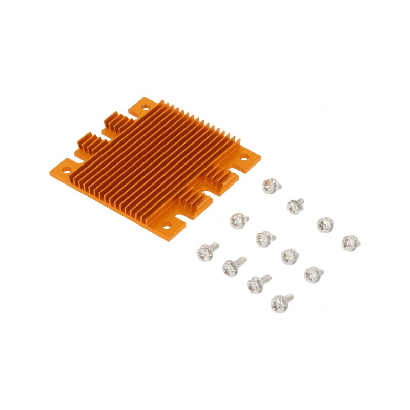 Radiator extrudat cu aripioare BGA aurie 58x61mm | Electronic-mag.ro | Componente Electronice