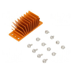 Radiator extrudat cu aripioare BGA aurie 23mm x 58mm 3°C/W | Electronic-mag.ro | Componente Electronice