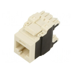 Soclu RJ45 Cat 6a Alb IDC | Electronic-mag.ro | Componente Electronice