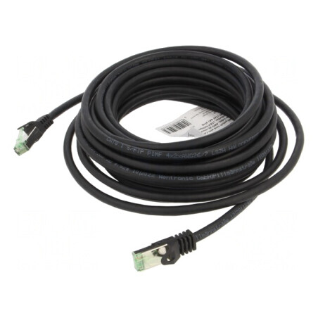 Patch cord S/FTP Cat 8.1 Cu LSZH negru 7.5m | Electronic-mag.ro | Componente Electronice