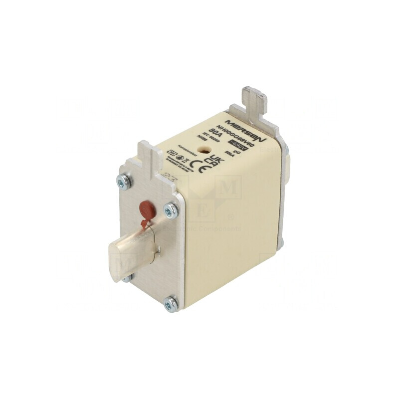 Siguranță Ceramică Industrială gG 80A 690VAC 250VDC NH00 | Electronic-mag.ro | Componente Electronice
