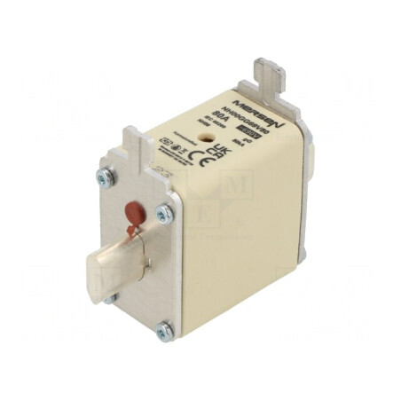 Siguranță Ceramică Industrială gG 80A 690VAC 250VDC NH00 | Electronic-mag.ro | Componente Electronice