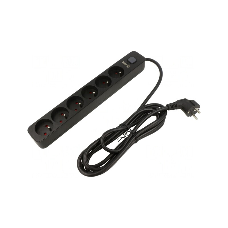 Prelungitor 6 Prize cu Protecție la Supratensiune 16A | Electronic-mag.ro | Componente Electronice