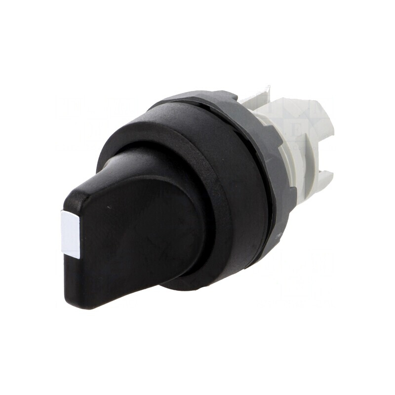 Comutator rotativ 22mm 2 poziții negru | Electronic-mag.ro | Componente Electronice