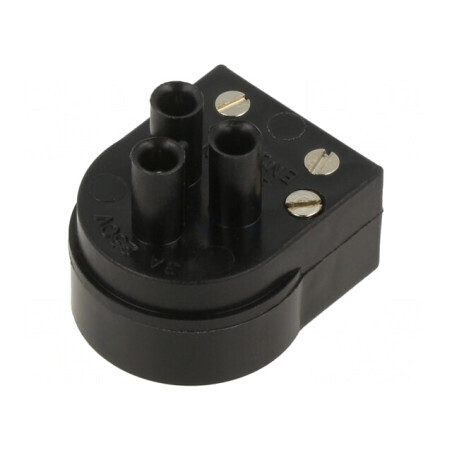 Mufă Circulară 3 PIN-uri Nichelată 3A 250V | Electronic-mag.ro | Componente Electronice