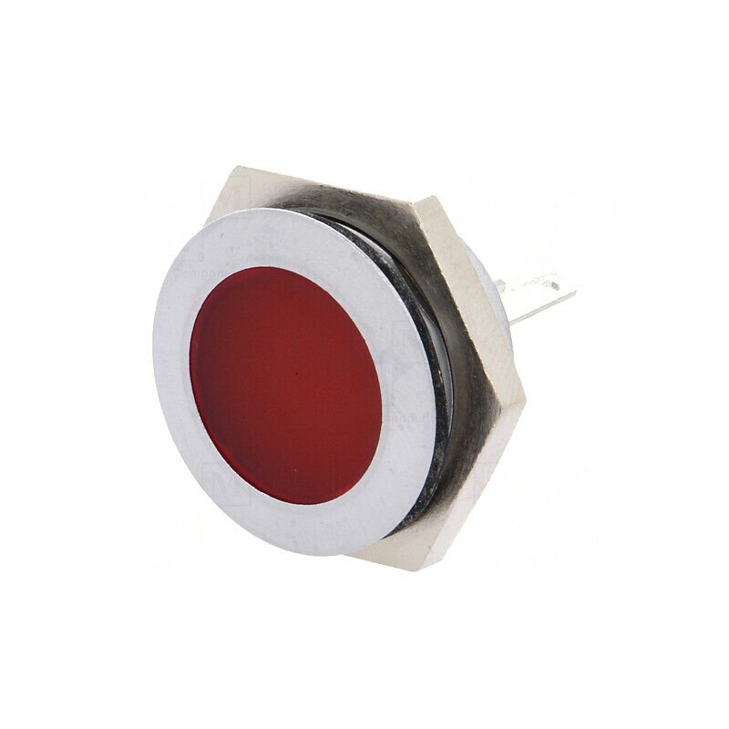 Lampă de control LED roșie 12-14V IP67 Ø22mm | Electronic-mag.ro | Componente Electronice