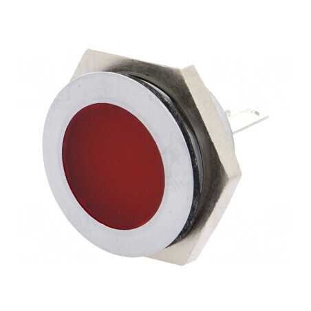 Lampă de control LED roșie 12-14V IP67 Ø22mm | Electronic-mag.ro | Componente Electronice
