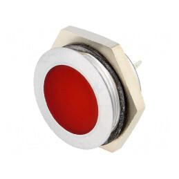 Lampă Control LED Roșie 24-28V Ø22mm IP67 Metal | Electronic-mag.ro | Componente Electronice