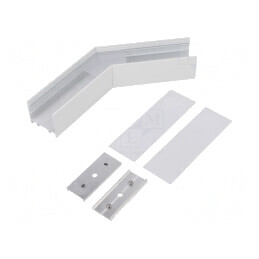 Conector 135° Alb Aluminiu VARIO30-02 | Electronic-mag.ro | Componente Electronice