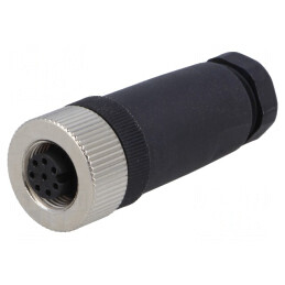 Mufă M12 8 PIN mamă pe cablu drept DeviceNet/CANopen | Electronic-mag.ro | Componente Electronice