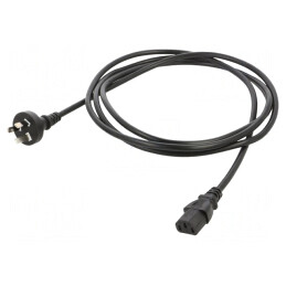 Cablu Alimentare 3x1mm2 Mufă IEC C13 2.5m Negru