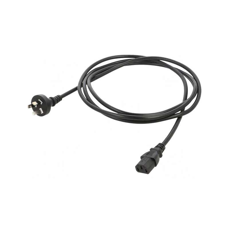 Cablu Alimentare 3x1mm2 Mufă IEC C13 2.5m Negru | Electronic-mag.ro | Componente Electronice