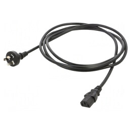 Cablu Alimentare 3x1mm2 Mufă IEC C13 2.5m Negru | Electronic-mag.ro | Componente Electronice