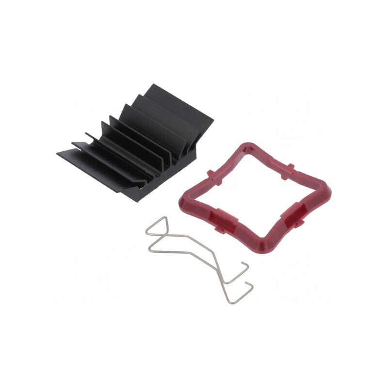 Radiator Extrudat cu Aripioare BGA Negru 23x23mm | Electronic-mag.ro | Componente Electronice