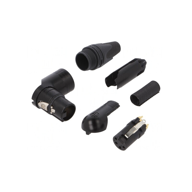 Mufă XLR 4 Pin Mamă 90° Rotativ Pe Cablu | Electronic-mag.ro | Componente Electronice Mufă XLR 4 Pin Mamă 90° Rotativ Pe Cablu | Electronic-mag.ro | Componente Electronice