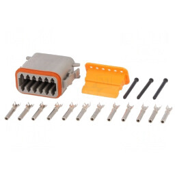 Conector DT 12-PIN mamă pe cablu crimpat | Electronic-mag.ro | Componente Electronice