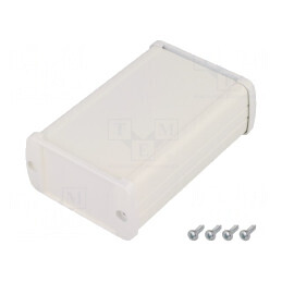 Carcasă universală aluminiu gri TEKAM 60x100x31mm | Electronic-mag.ro | Componente Electronice