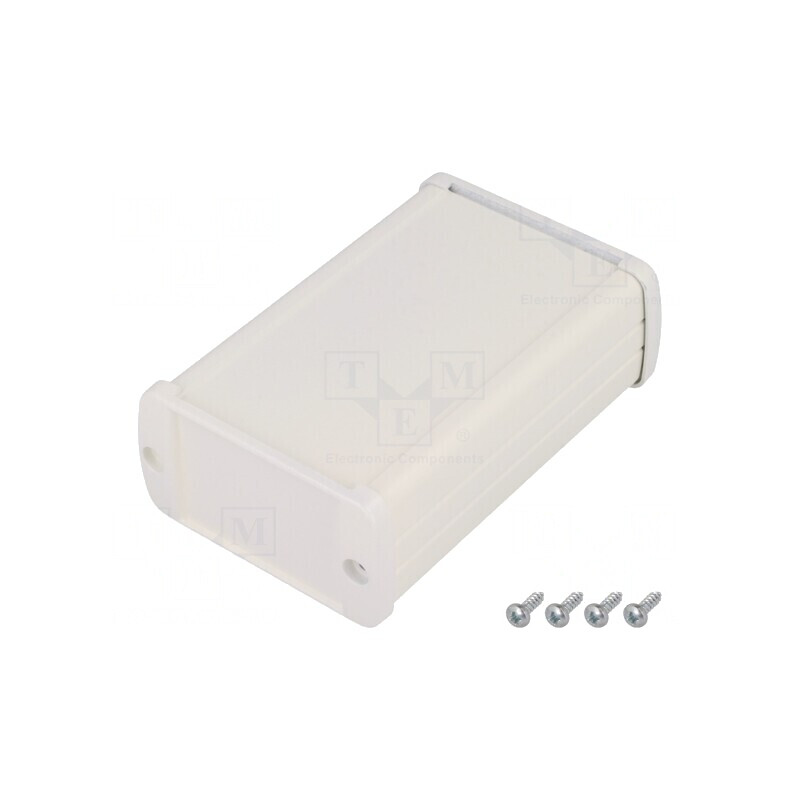 Carcasă universală aluminiu gri TEKAM 60x100x31mm | Electronic-mag.ro | Componente Electronice