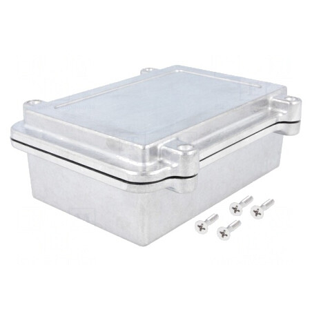 Carcasă Universală Aluminiu 112mm x 152mm x 55mm Naturală | Electronic-mag.ro | Componente Electronice