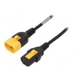 Cablu Alimentare IEC C13-C14 cu Blocare 3m | Electronic-mag.ro | Componente Electronice