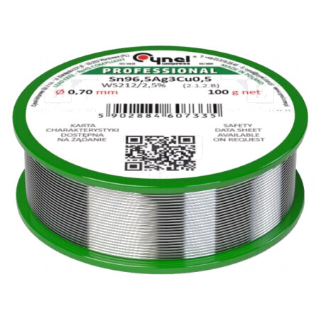 Sârmă de lipit fără plumb 0.7mm 100g | Electronic-mag.ro | Componente Electronice