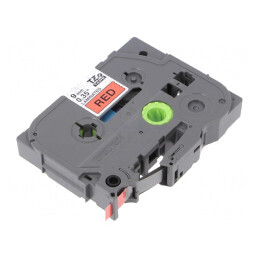 Bandă pentru etichetare 9mm x 8m roșie/neagră TZE-421 | Electronic-mag.ro | Componente Electronice