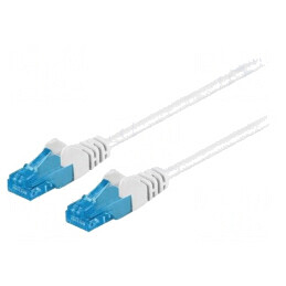 Patch Cord Ethernet Cat6a Alb 15m | Electronic-mag.ro | Componente Electronice