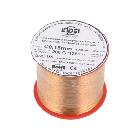 Sârmă Emailată Cupru 0.15mm 0.2kg | Electronic-mag.ro | Componente Electronice
