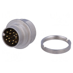 Conector M16 Soclu Tată Lipire PIN 14 3A 60V IP68 | Electronic-mag.ro | Componente Electronice