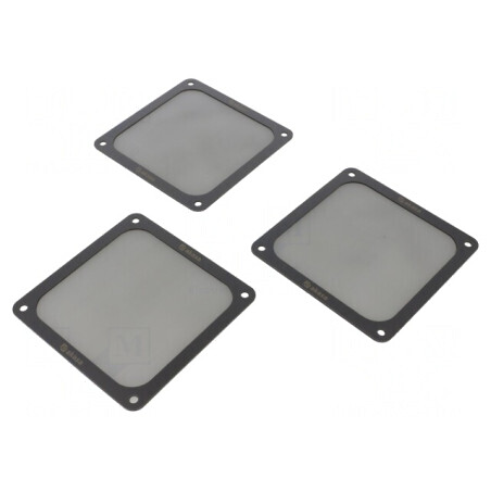 Filtru plastic Ø120mm cu magnet și șuruburi, set 3buc, negru | Electronic-mag.ro | Componente Electronice