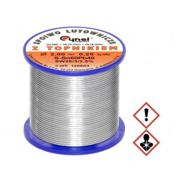 Sârmă de lipit cu plumb 2mm 0,25kg 190°C | Electronic-mag.ro | Componente Electronice