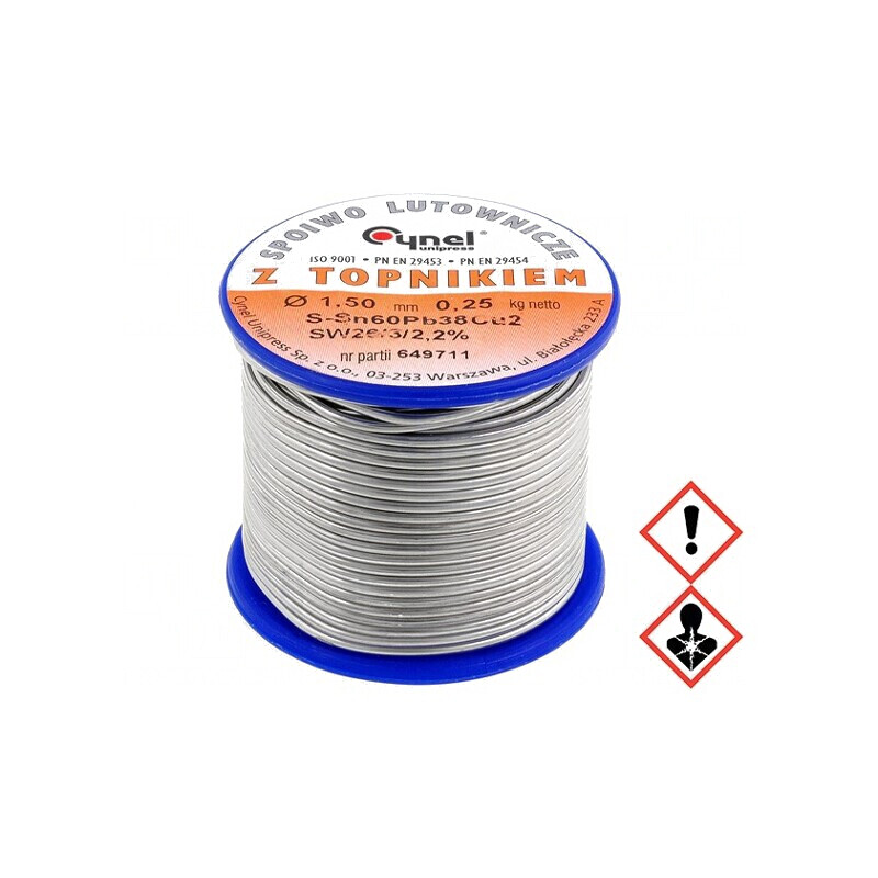 Sârmă de lipit cu plumb 1,5mm 0,25kg | Electronic-mag.ro | Componente Electronice Sârmă de lipit cu plumb 1,5mm 0,25kg | Electronic-mag.ro | Componente Electronice