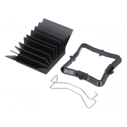 Radiator extrudat BGA negru 25mmx25mm | Electronic-mag.ro | Componente Electronice