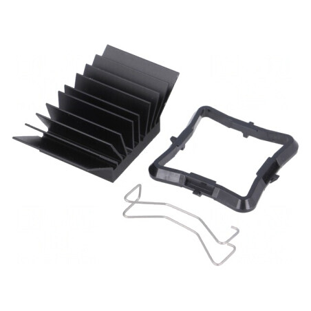 Radiator extrudat BGA negru 25mmx25mm | Electronic-mag.ro | Componente Electronice