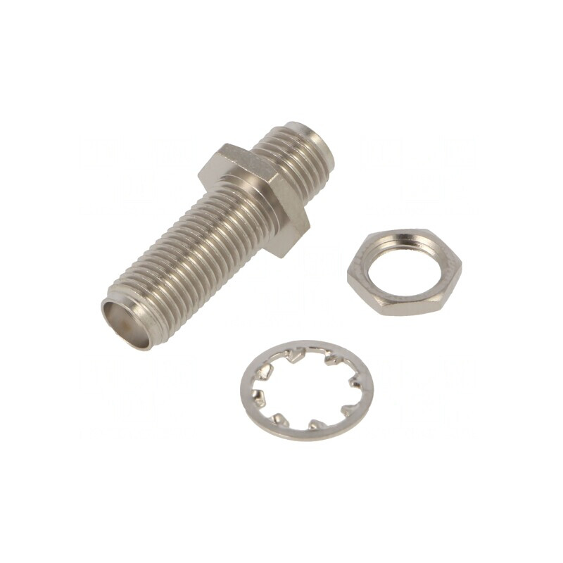 Adaptor SMA mamă drept 50Ω aurit PTFE | Electronic-mag.ro | Componente Electronice