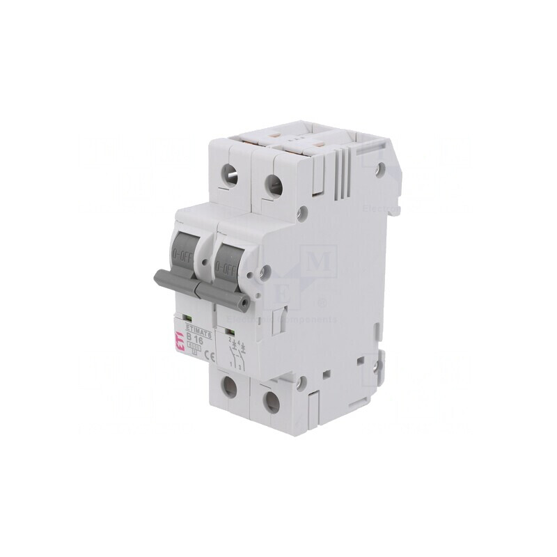 Întrerupător de Supracurent 16A 2 Poli 6kA ETIMAT 6 | Electronic-mag.ro | Componente Electronice