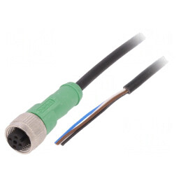 Cablu de Conectare M12 4PIN 5m 250VAC 4A PVC | Electronic-mag.ro | Componente Electronice