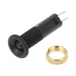Lampă de control LED verde 24VDC Ø8mm IP40 plastic | Electronic-mag.ro | Componente Electronice