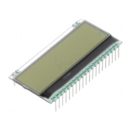 Afișaj LCD Alfanumeric 8x1 FSTN 55x17.5mm Alb | Electronic-mag.ro | Componente Electronice