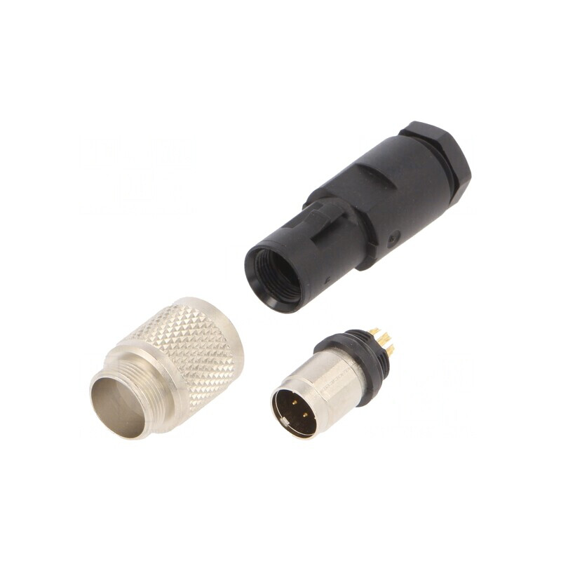 Conector M9 mufă tată aurit 125V IP67 7 pini pe cablu | Electronic-mag.ro | Componente Electronice