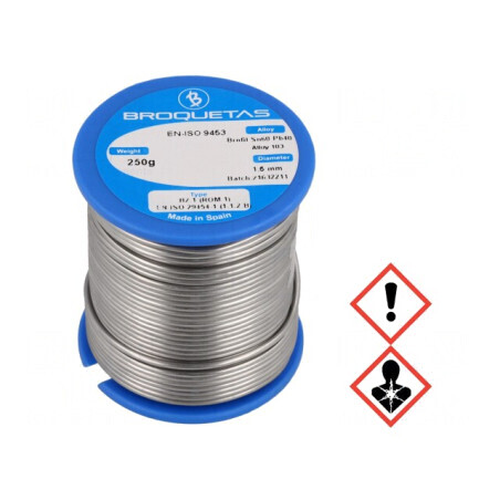 Sârmă de lipit cu plumb 1,5mm 0,25kg BROFIL | Electronic-mag.ro | Componente Electronice