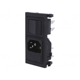 Conector alimentare AC soclu tată 10A 250V IEC 60320 | Electronic-mag.ro | Componente Electronice